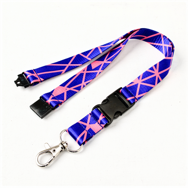 smycz sublimowana dwustronnie ze złączką i bezpiecznikiem